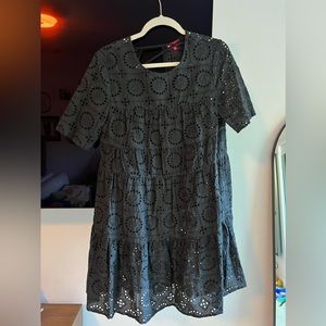 Staud eyelet dress with slip